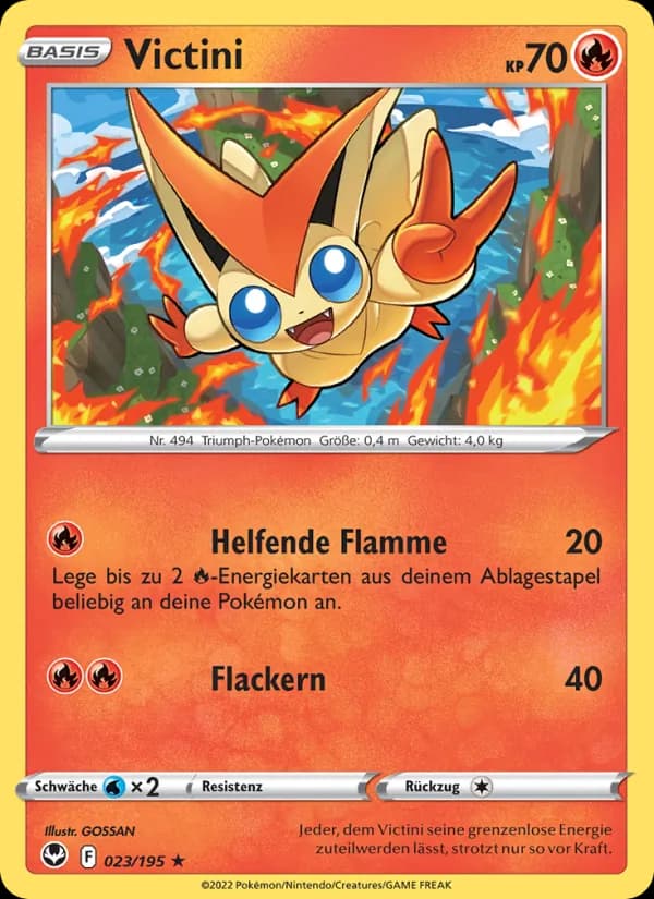 Victini card in German