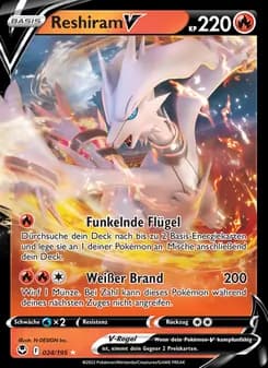 Reshiram V card in German