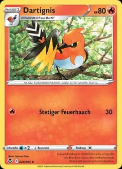 Dartignis card in German