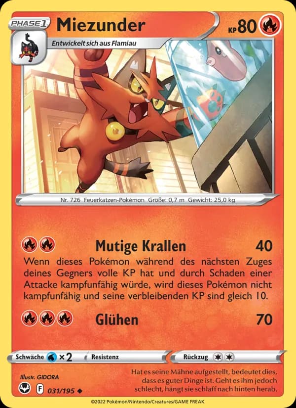 Miezunder card in German