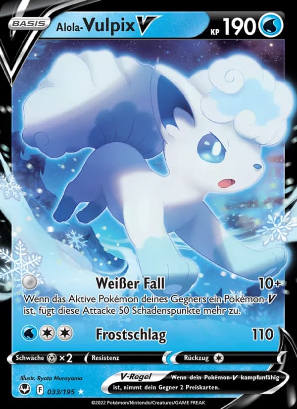 Alola Vulpix-V card in German
