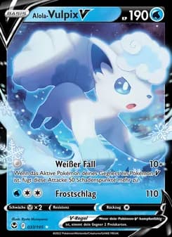 Alola Vulpix-V card in German