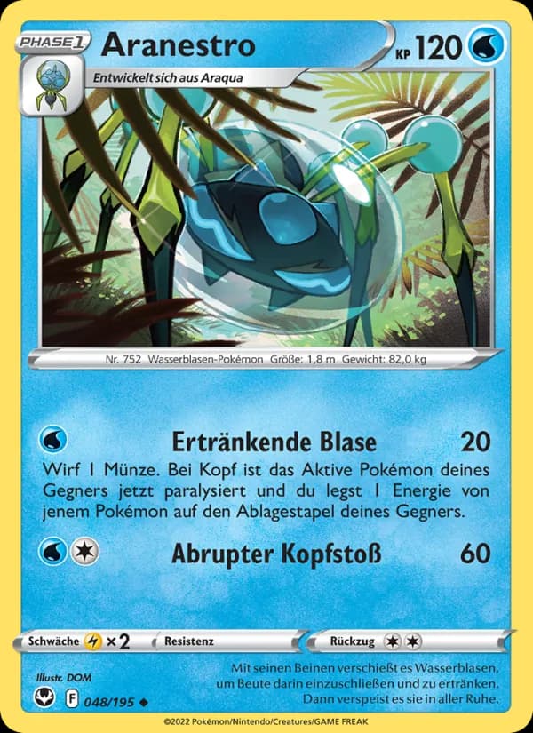 Aranestro card in German