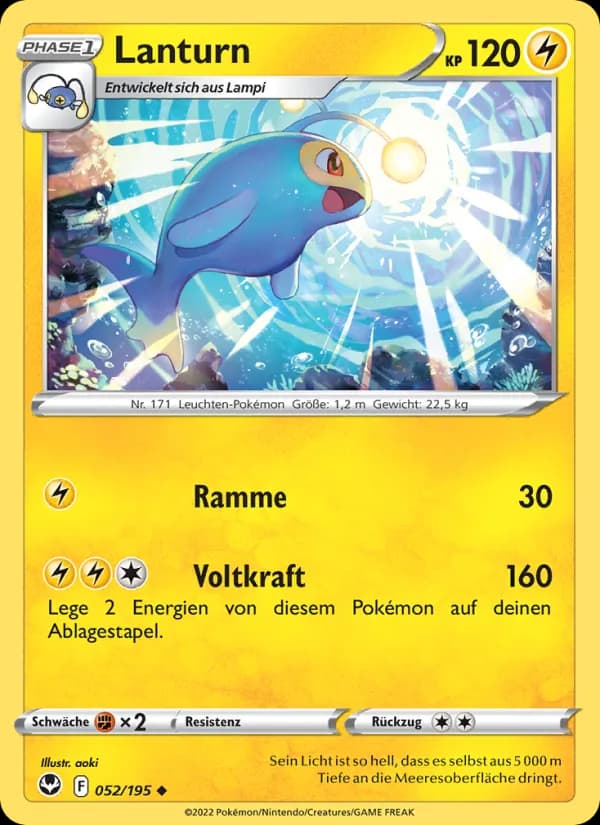 Lanturn card in German