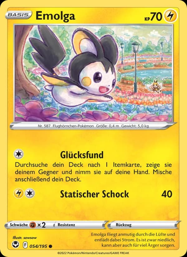Emolga card in German