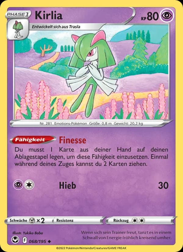 Kirlia card in German