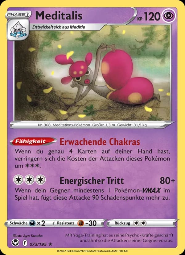 Meditalis card in German