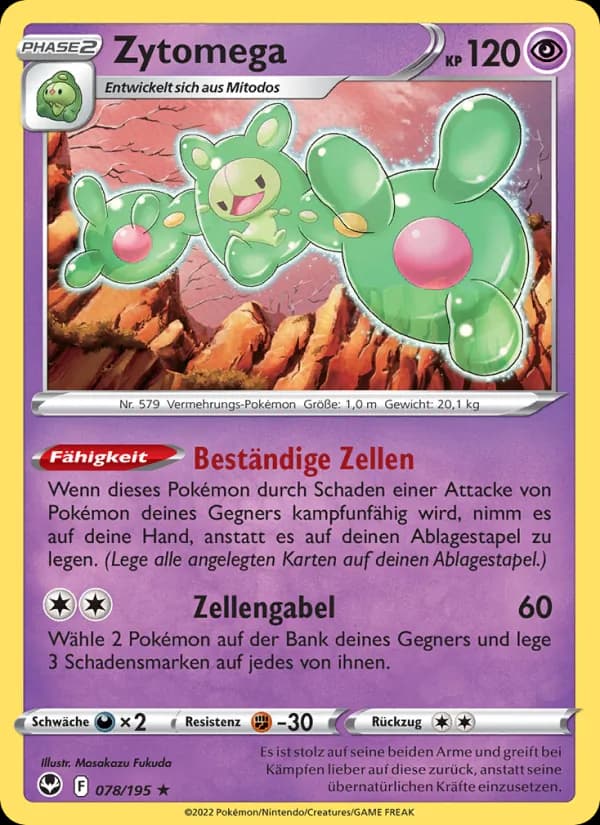 Zytomega card in German
