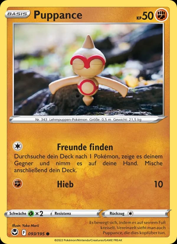 Puppance card in German