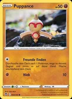 Puppance card in German