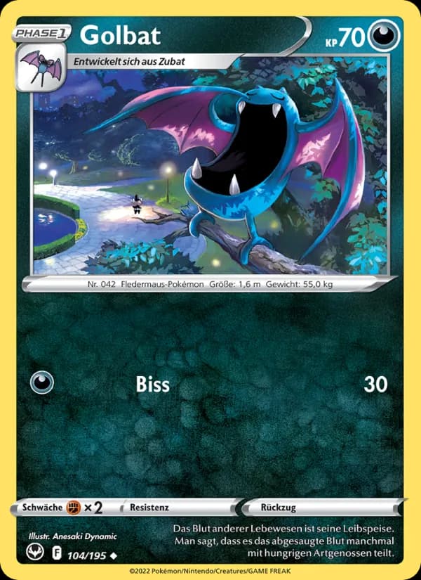 Golbat card in German