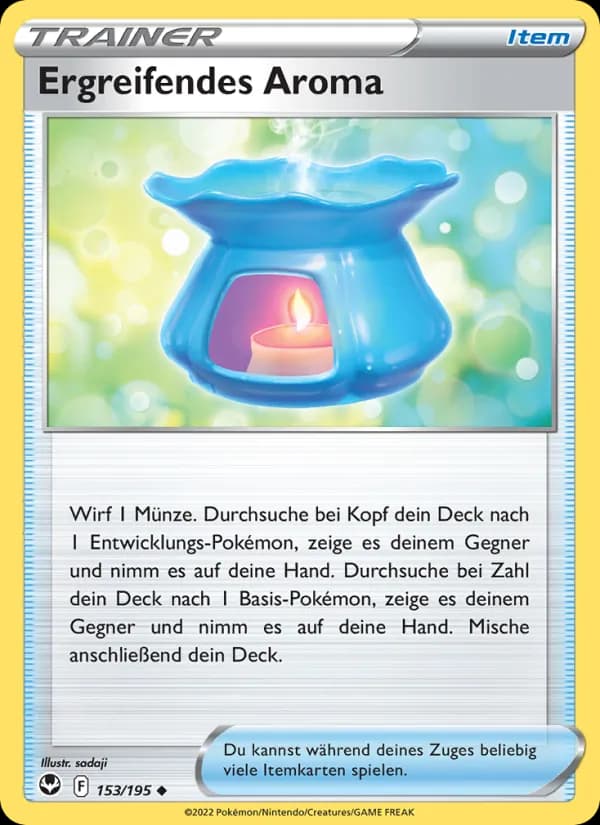 Ergreifendes Aroma card in German