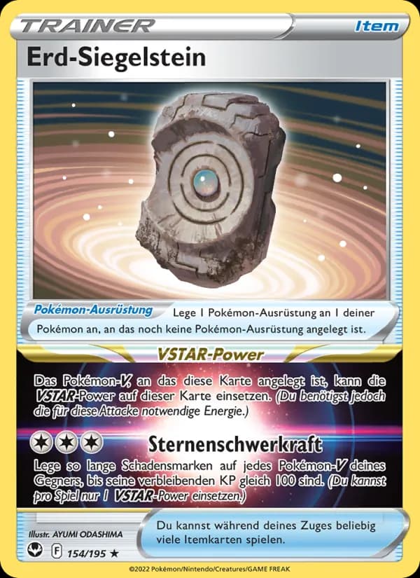 Erd-Siegelstein card in German