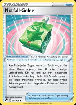 Notfall-Gelee card in German