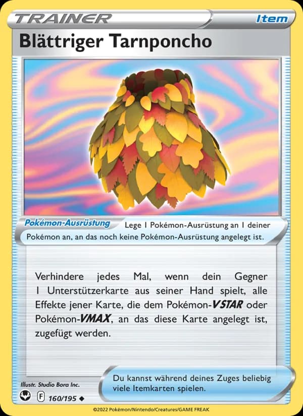Blättriger Tarnponcho card in German
