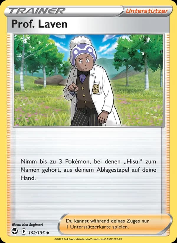 Prof. Laven card in German