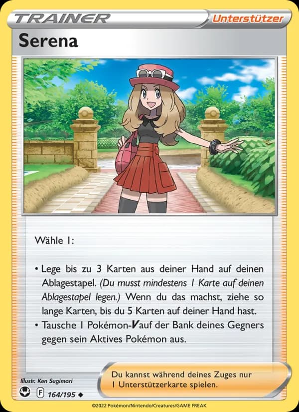 Serena card in German