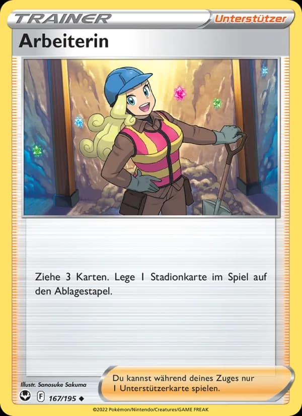 Arbeiterin card in German