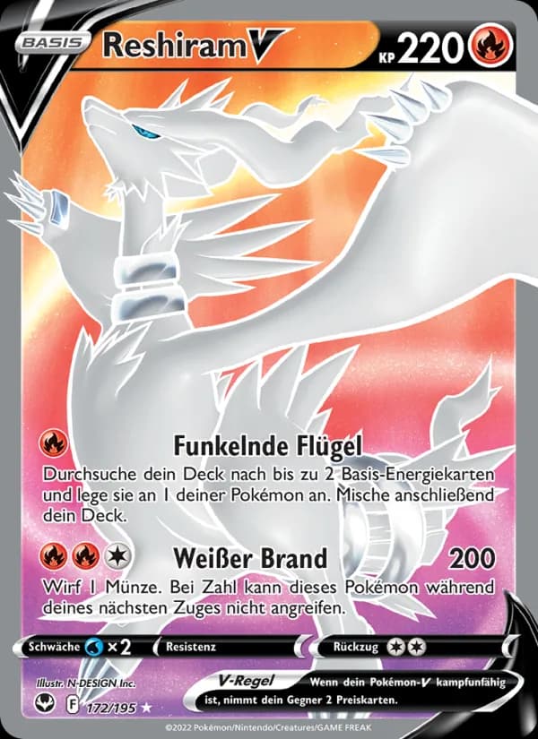 Reshiram V card in German