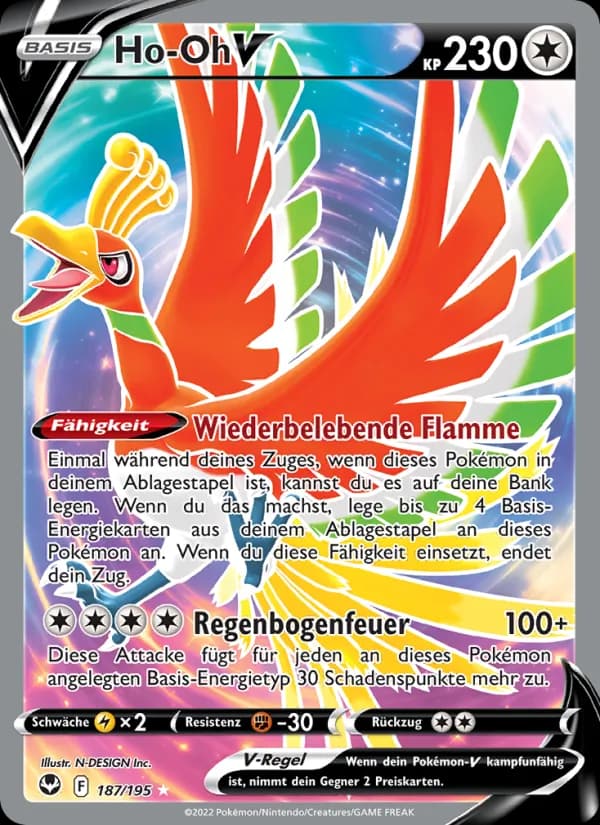 Ho-Oh V card in German