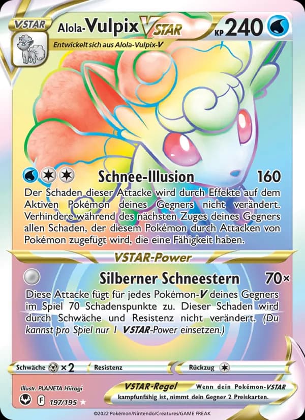 Alola Vulpix-VSTAR card in German
