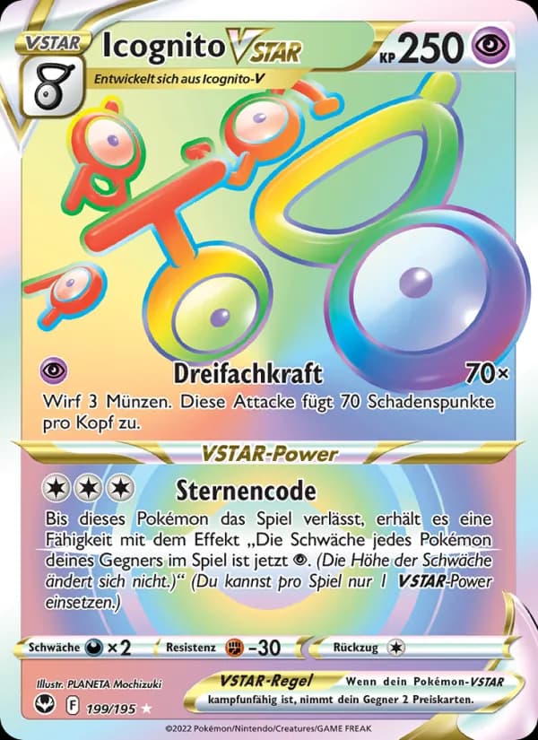 Icognito VSTAR card in German