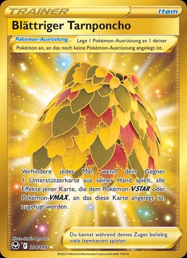 Blättriger Tarnponcho card in German