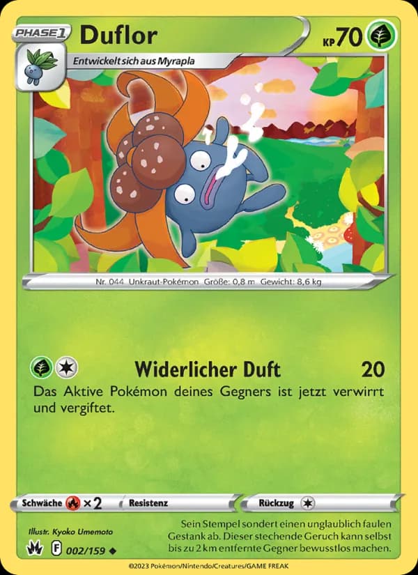 Duflor card in German