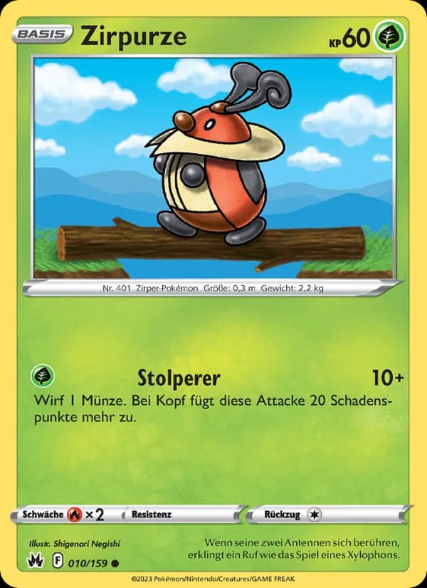 Zirpurze card in German
