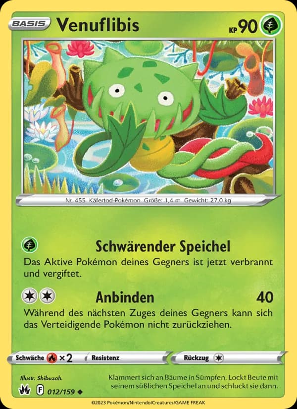 Venuflibis card in German