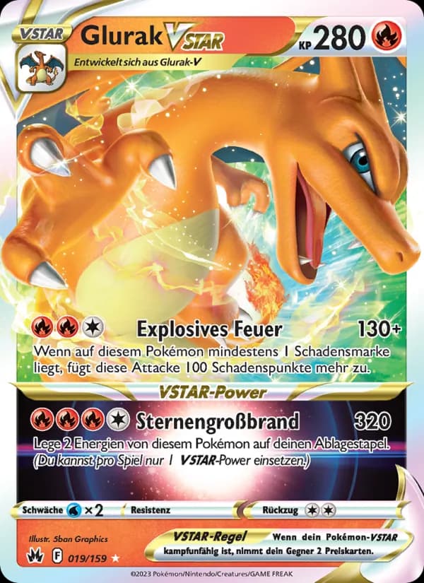 Glurak VSTAR card in German
