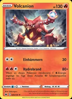 Volcanion card in German