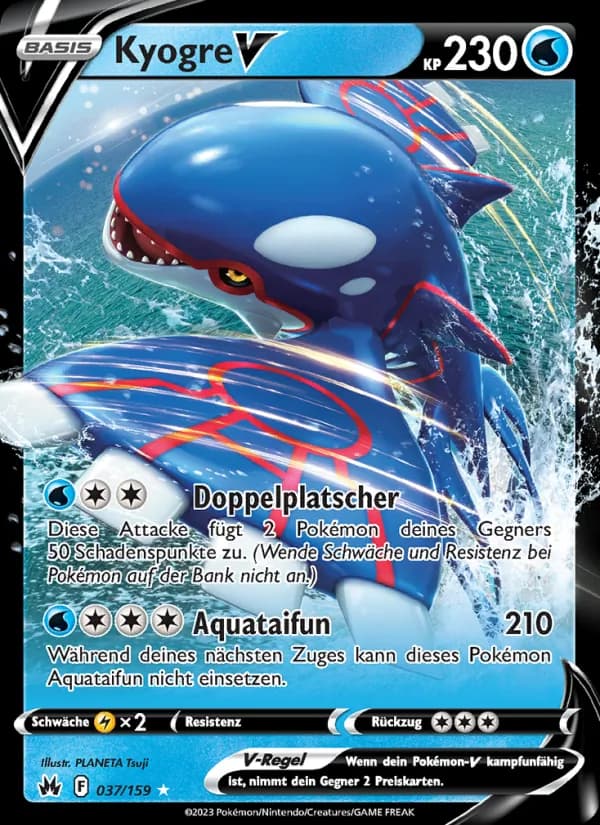 Kyogre V card in German