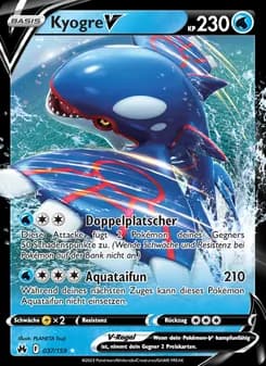 Kyogre V card in German