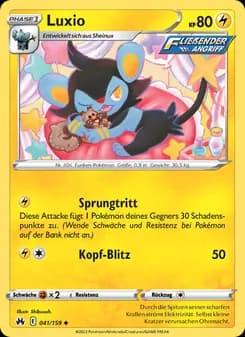 Luxio card in German
