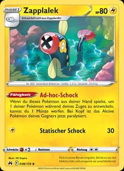 Zapplalek card in German