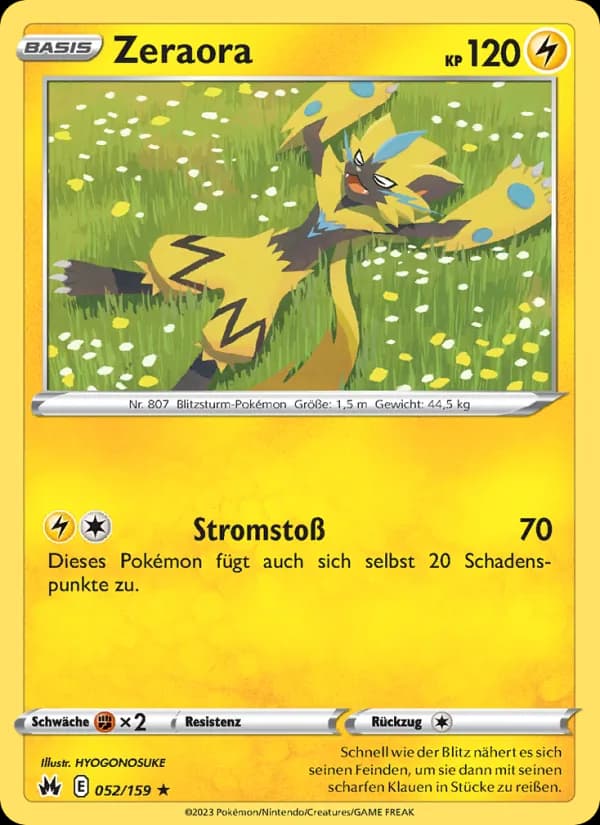Zeraora card in German