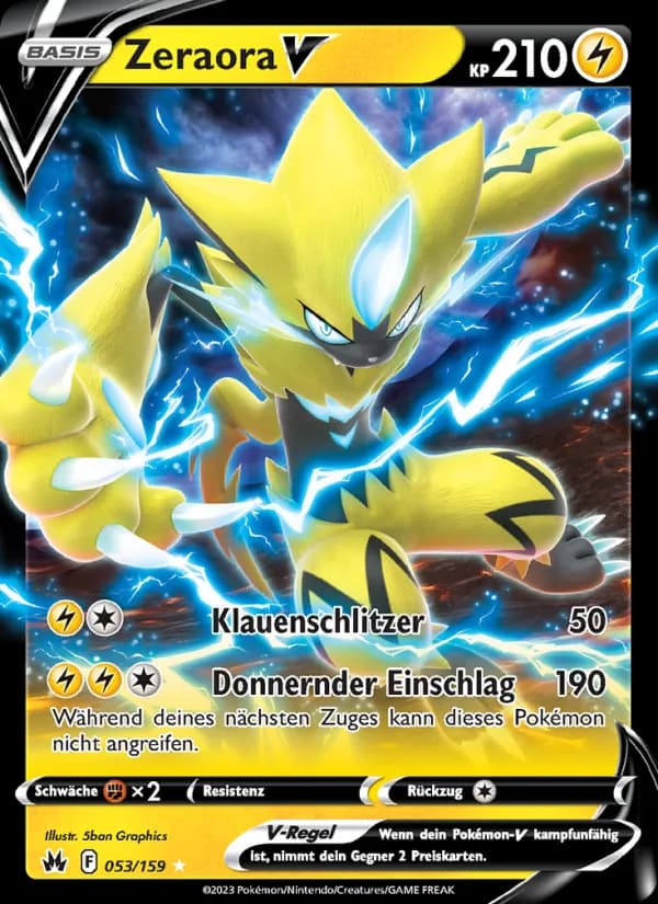 Zeraora V card in German