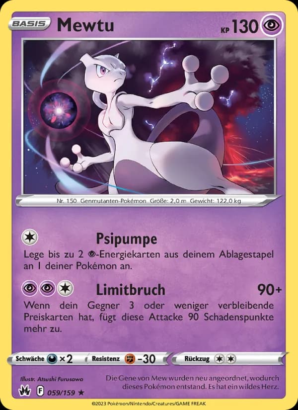 Mewtu card in German