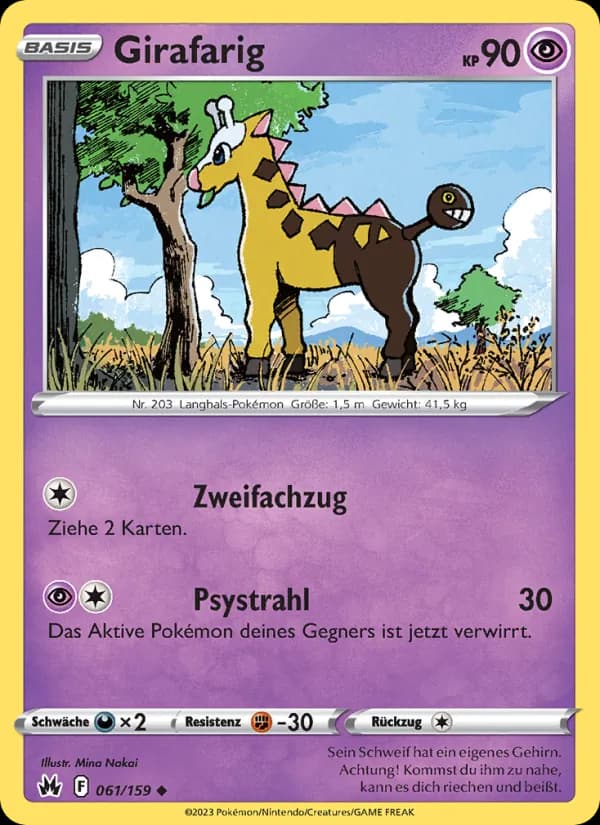 Girafarig card in German