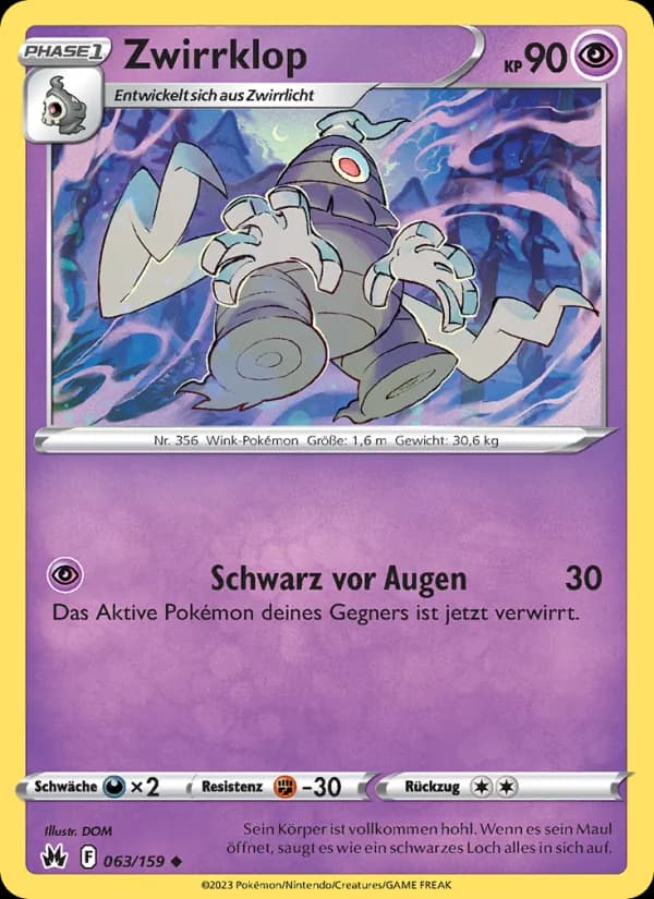 Zwirrklop card in German
