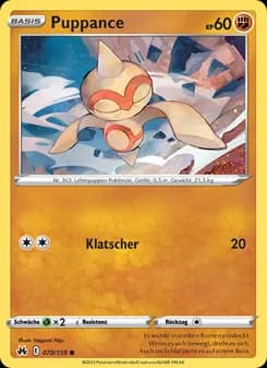 Puppance card in German