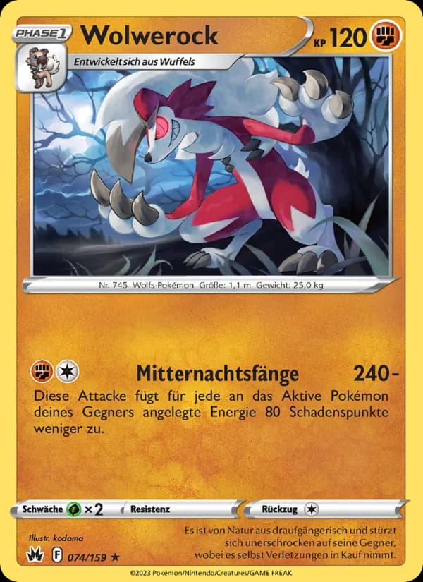 Wolwerock card in German