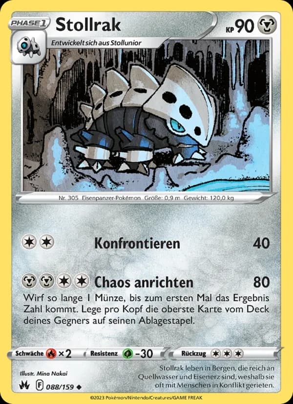 Stollrak card in German