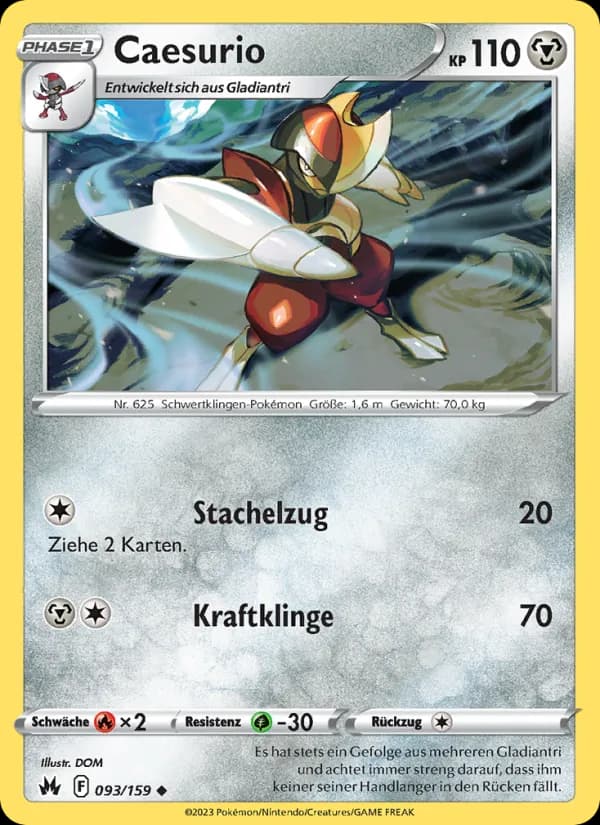 Caesurio card in German