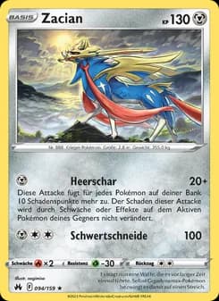 Zacian card in German