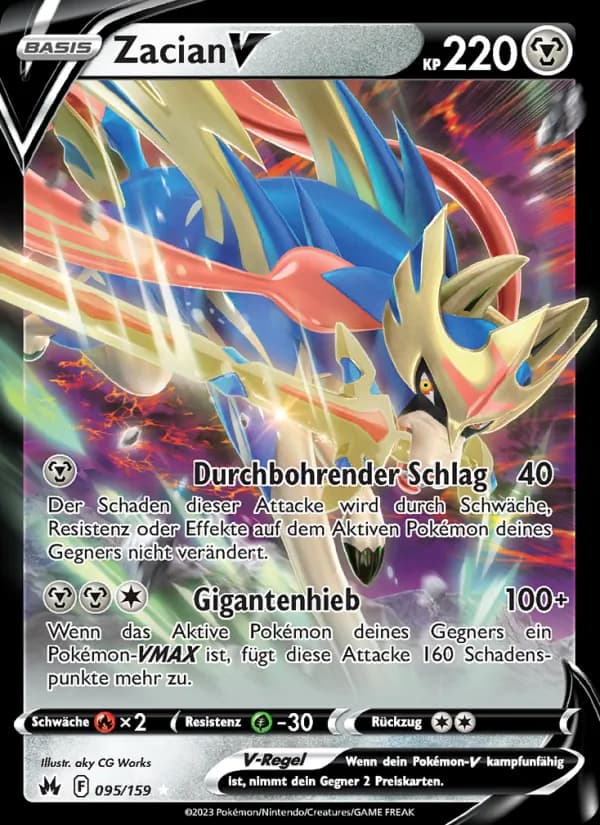 Zacian V card in German