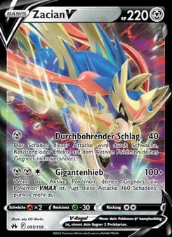 Zacian V card in German