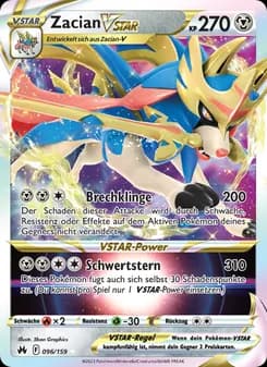 Zacian VSTAR card in German