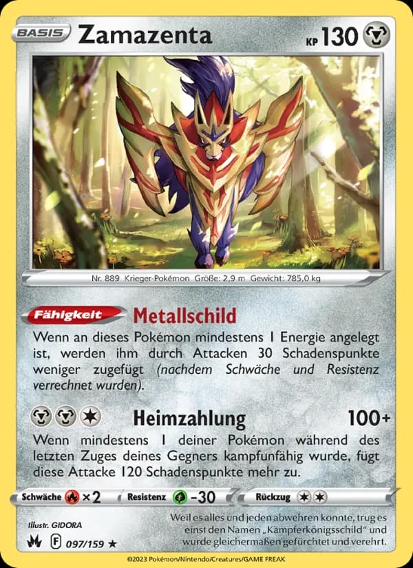 Zamazenta card in German